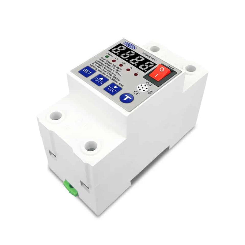 TOMZN 5in1 Over And Under Voltage Over Current with Current Leakage and Surge Protector 63A