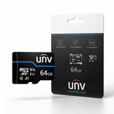 64GB microSDXC card with UNV branding on a white background