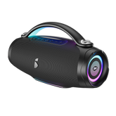 itel IBS-80 Portable Bluetooth Speaker – 120W Max Power, Dual Speakers, RGB Rhythm Lights, 8000mAh Battery, IPX4