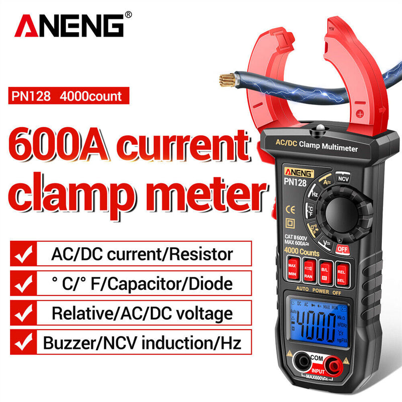ANENG PN128 Clamp Digital Meter Multimeter 600A AC Current AC/DC Voltage Tester