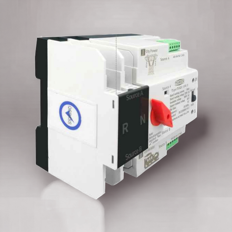 TOMZN Single Phase Din Rail ATS 220V Dual Power Automatic Transfer Switches