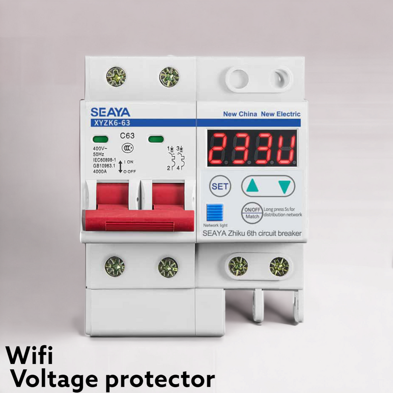 SEAYA WIFI Circuit Breaker Smart Switch Remote, Over And Under Voltage Current Protection