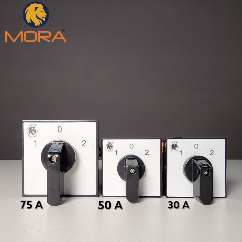 MORA Rotary Changeover 32A, 50A, 75A For Wapda, Solar, Generator