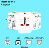All in One Universal Worldwide Travel Adapter with Lock/Unlock Button