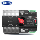 Tomzn TOQ7 4P-125A AC Three Phase Din Rail 220V Dual Power Automatic Transfer Switch ATS