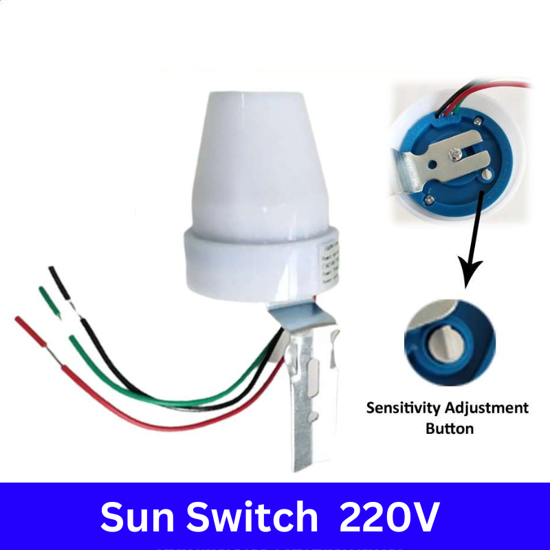 Street Light Switch Photo Cell Sun Switch (AC 220V 10A) Automatic ON/OFF light Adjustable Sensitivity