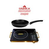 Sogo Electric Stove JPN-666 Infrared Cooker with Sonex Induction Series Galaxy Fry Pan Non stick Inner or Outer Marble coating 26cm (50173) 2in1