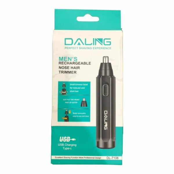 Daling DL-7106 Ear & Nose Hair Trimmer Painless & Rechargeable