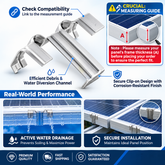 Solar Panel Water Drain Clips PV Module Stainless Steel Water Drain Cleaning Clip