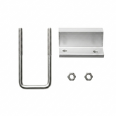 Solar End Clamp with U-Bolt – Aluminum Clamp With Galvanized Iron Mounting Bracket for PV Panels