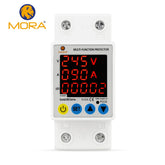 Mora 8in1 Voltage Protector | Over & Under Voltage Protective Device with kWh Meter, Unit(KWh) Lock, Frequency & Power Display