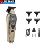 Dingling RF-1991 Professional Hair Clipper – Corded & Cordless Trimmer with Digital Display and 3 Speed Settings