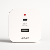 Surface Mounted USB C & USB A Charger Plug 3500mA