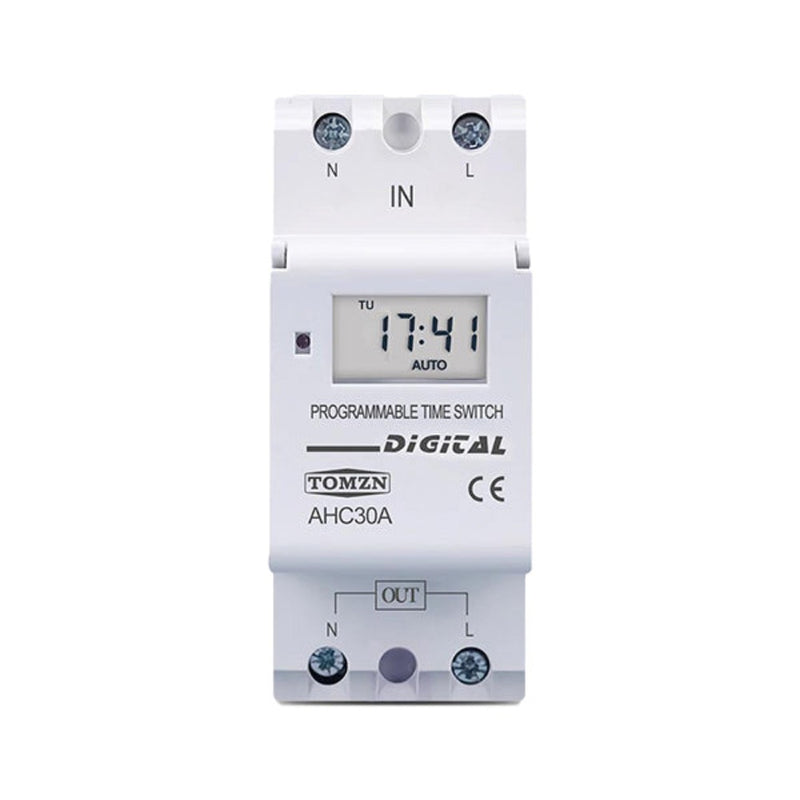 TOMZN 30A Weekly 7 Days Programmable Digital TIME SWITCH Timer