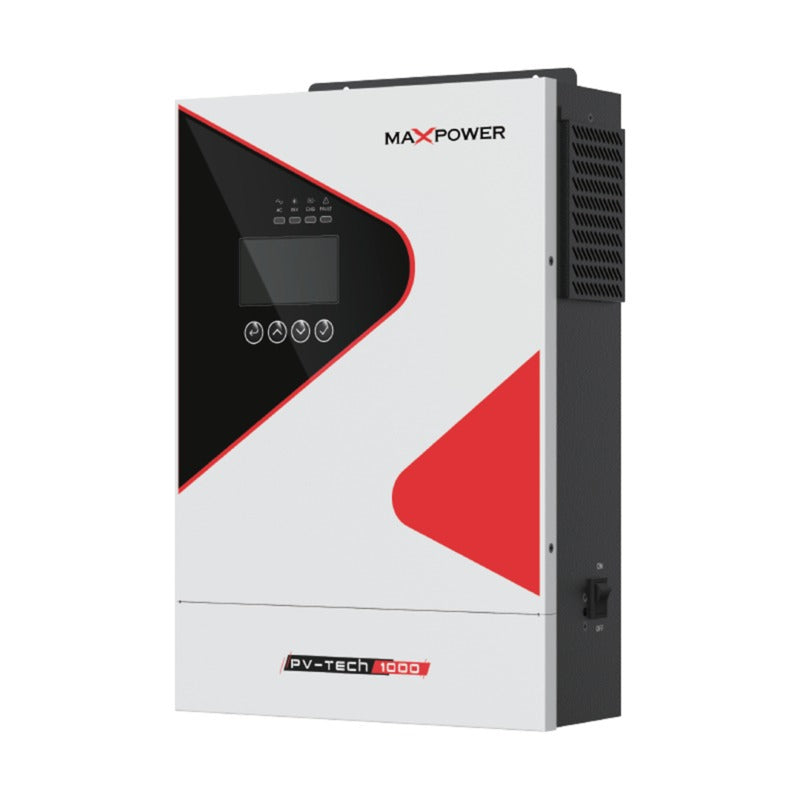 MaxPower PV Tech 1200 Single Phase Hybrid Solar Inverter 1.2kW | 60A MPPT | 12V Battery | Pure Sine Wave