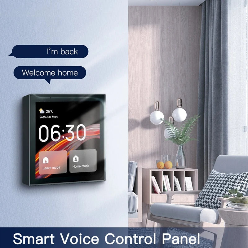 FBT-X-LC WIFI Multifunctional Touch Screen Control Panel 4 Inch In-Wall Central Voice Controller For Intelligent Smart Home