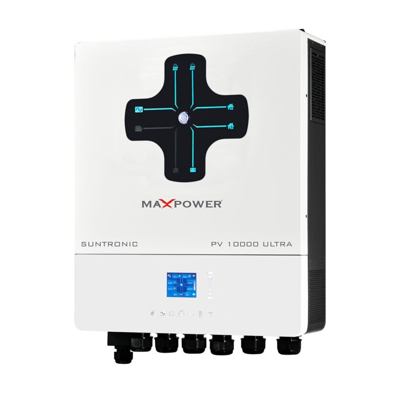 MaxPower SUNTRONIC PV 10000 ULTRA Single Phase Hybrid Solar Inverter – 8KW, Dual MPPT 10KW PV Input, 48V Battery, Parallel Up to 6 Units