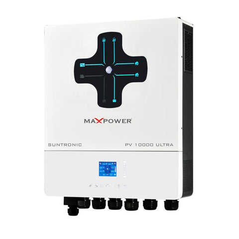 MaxPower SUNTRONIC PV 10000 ULTRA Single Phase Hybrid Solar Inverter – 8KW, Dual MPPT 10KW PV Input, 48V Battery, Parallel Up to 6 Units