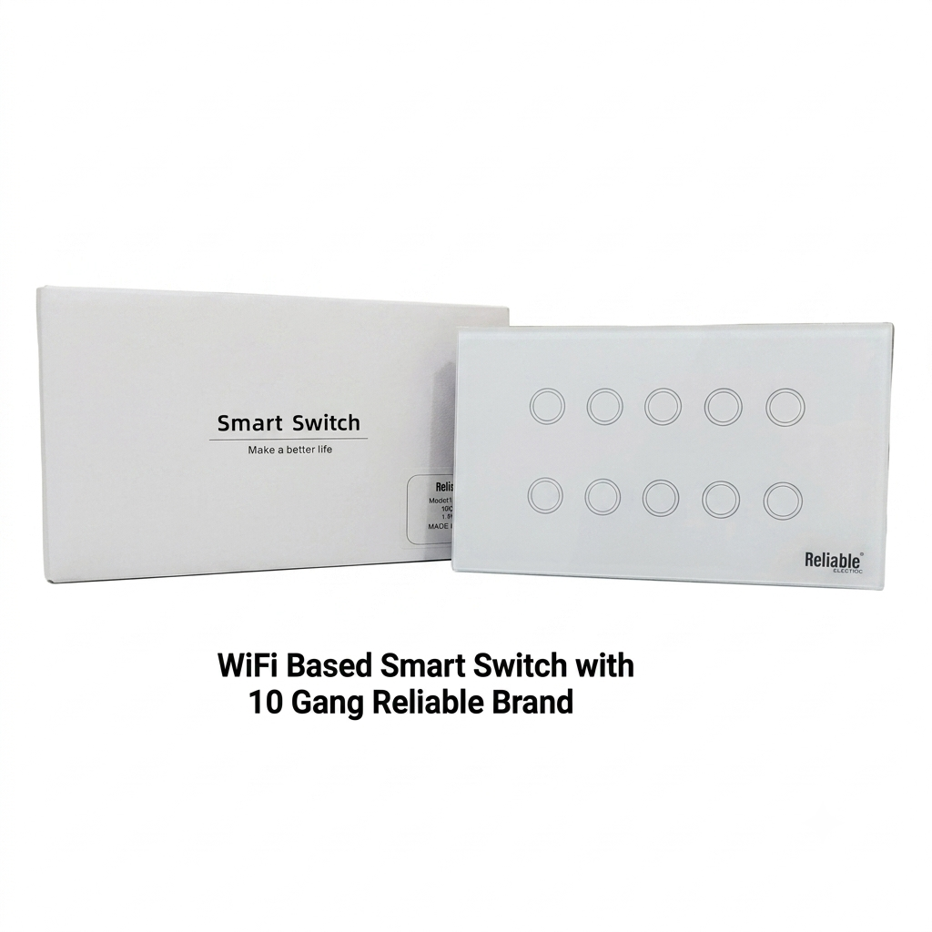 Reliable Electric 10 Gang WiFi Smart Wall Switch | Tuya Smart Life | iOS & Android