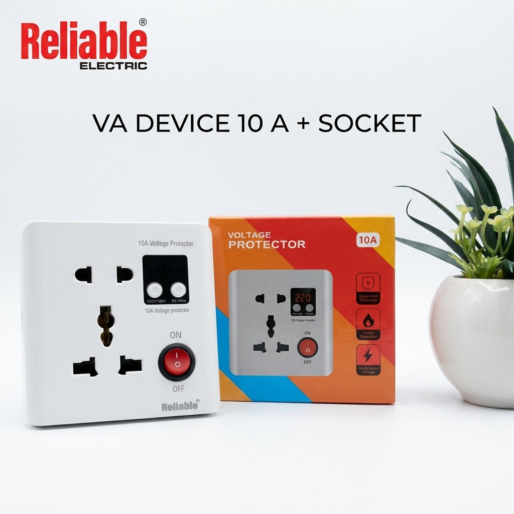 Reliable Electric 5 Pin Universal Socket & Light Plug 10A VA