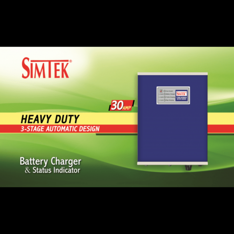 Simtek 12V 30AMP Automatic Battery Charger