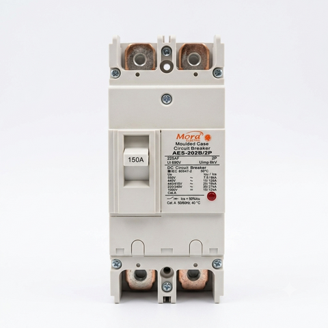 Mora AES202N/AES125N 2P DC MCCB Breaker with Copper Points for Solar Panels & Battery Systems