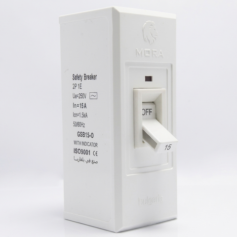 MORA Safety Breaker 1P+1E 250V Circuit Breaker | 50/60Hz Protection (10A, 15A, 20A, 32A, 40A)