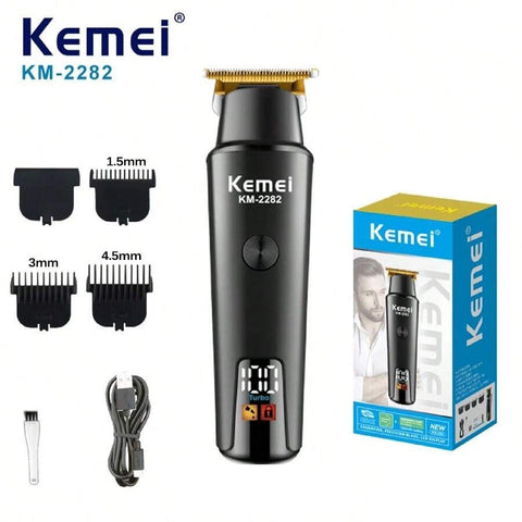 Kemei KM-2282 Rechargeable LCD Digital Display USB Charging Hair Clipper