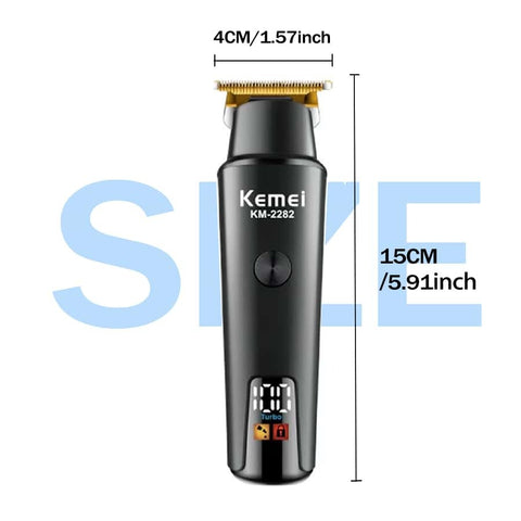 Kemei KM-2282 Rechargeable LCD Digital Display USB Charging Hair Clipper