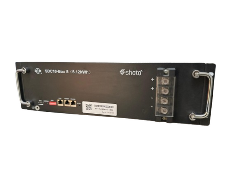 SHOTO SDC10-Box5 51.2V 100Ah LiFePO₄ Lithium-Ion Battery – 5.12kWh – IP20