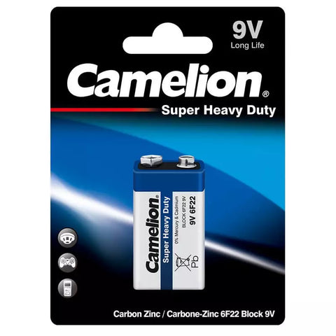 Camelion Super Heavy Duty 6F22 9V Battery