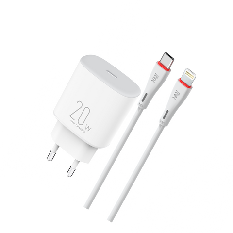 itel ChargerPulse 20W Fast Charger ICW-202E | Type-C to Lightning