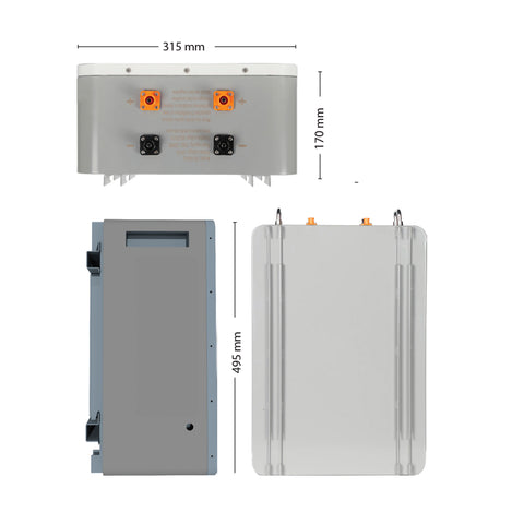 Dongjin 25.6V 100Ah  Lithium-Ion  LiFePO4 Wall-Mounted Battery with WiFi & Bluetooth 2.56kw- IP32