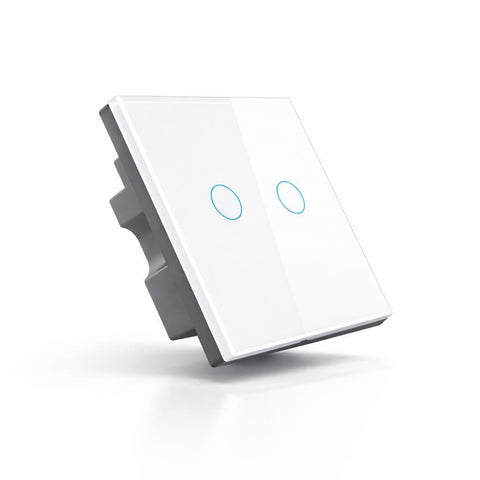 2 Gang Smart WiFi Switch CRYSTAL SERIES – 600W Per Gang Touch Panel