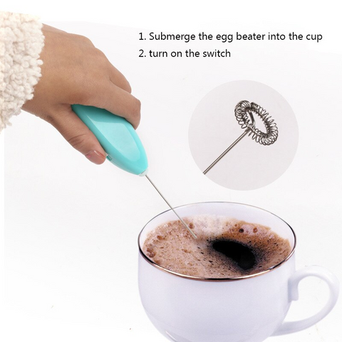 Portable Handheld Milk Frother Coffe Beater 006C