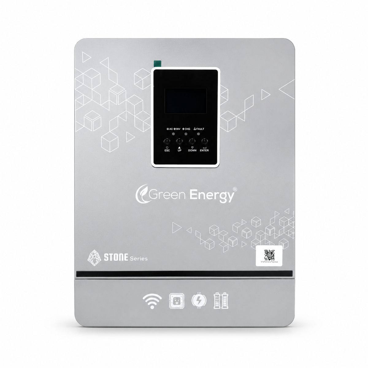 Green Energy Stone Series 2KW PV3200 Hybrid Solar Inverter IP21 | Pure Sine Wave Off-Grid UPS