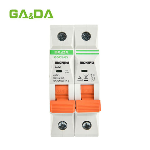 GA&DA GDC5-63 2P AC MCB  Circuit breaker – Durable 400V AC Circuit Breaker for Reliable Electrical Protection
