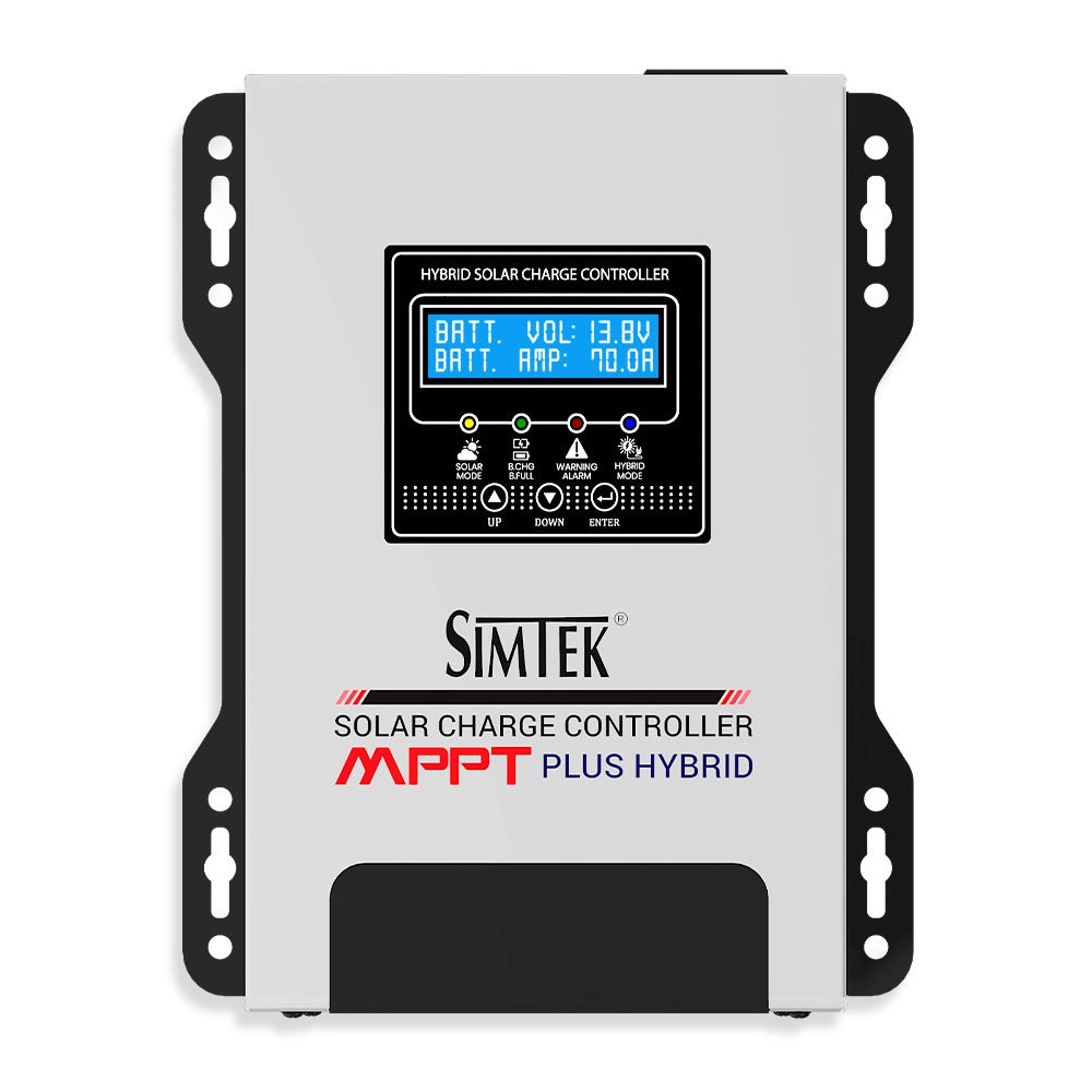 Simtek 70A MPPT with DC load and Settings 2024 Model 120V PV