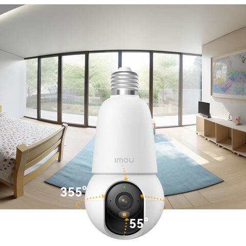 IMOU Bulb Cam WiFi Security Camera (2MP/3MP) – 360° Pan & Tilt, AI Detection, E27 Easy Install | Optional SD Card