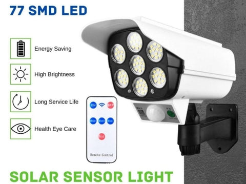 JD-2178T LED Solar Power PIR Motion Sensor Wall Light With Remote Control IP65 Waterproof in Pakistan