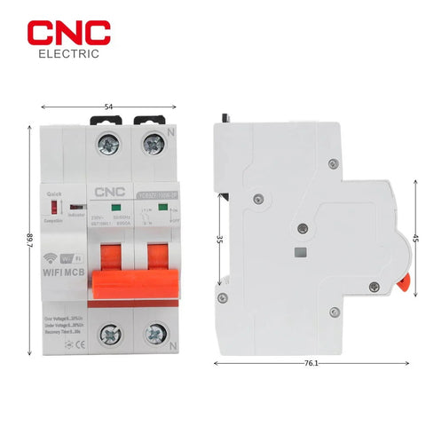 CNC YCB9ZF-100W 2P 100A WiFi Smart Circuit Breaker