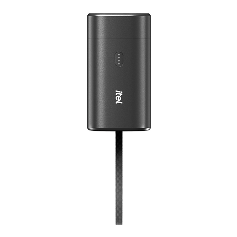 itel PowerEasy I 10000mAh 15W Power Bank with Built-in Type-C & Lightning Cable (Model A1123)