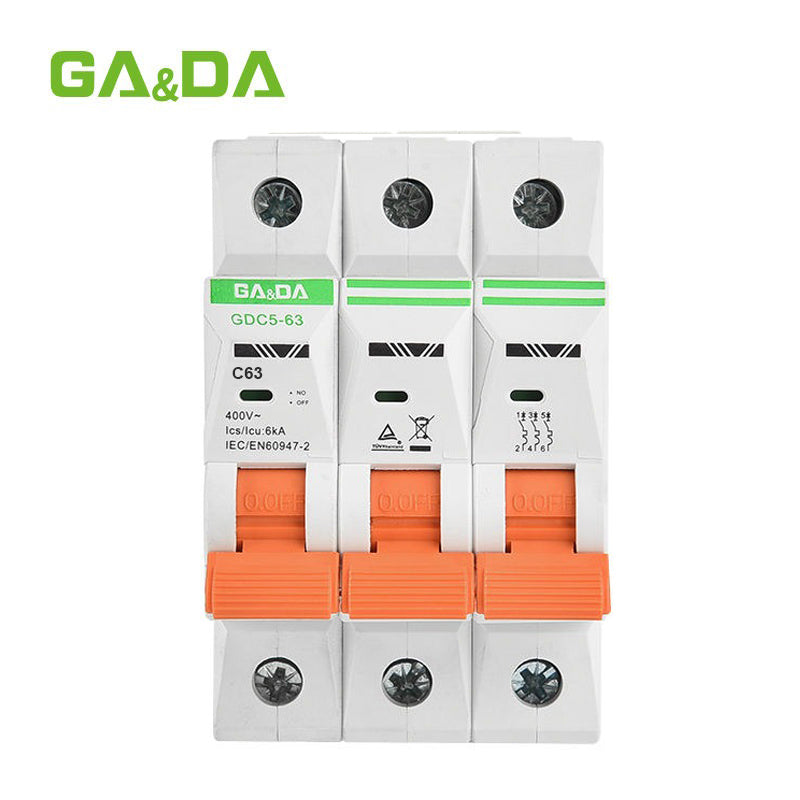 GA&DA GDC5-63 3P AC MCB  Circuit breaker – Durable 400V AC Circuit Breaker for Reliable Electrical Protection