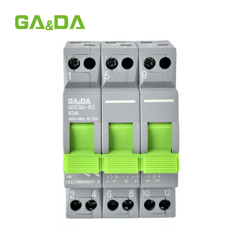 GA&DA GDCSG-63 3P 63A MTS Changeover Switch – Reliable Manual Transfer Switch for Power Control