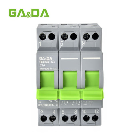 GA&DA GDCSG-63 3P 63A MTS Changeover Switch – Reliable Manual Transfer Switch for Power Control