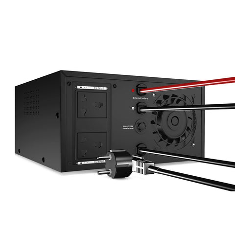 Simtek Pure Sine Wave UPS/Inverter 4 Fans & 4 Lights 1200VA – 640Watts 12v DC – 1 Year Warranty