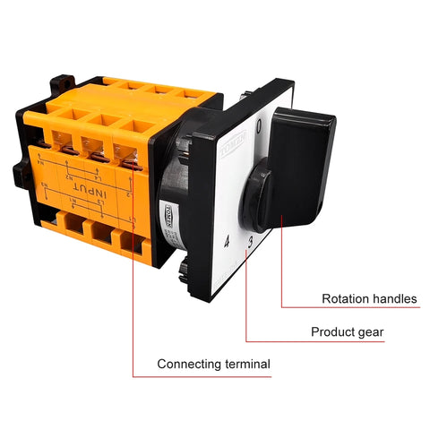 Tomzn 4 Line 75A Phase and Neutral Selector Switch ChangeOver for 4 Meters