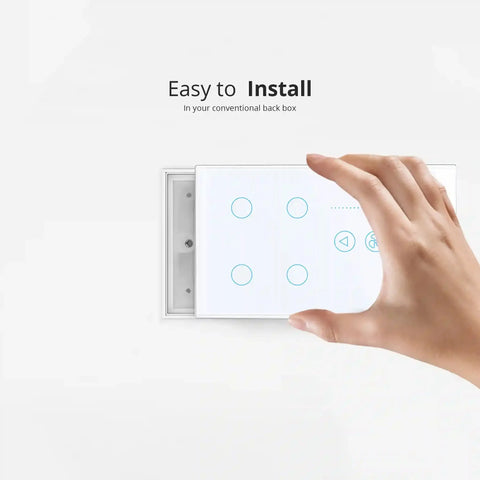 4 Gang + 1 Fan Smart WiFi Switch Crystal Series – White