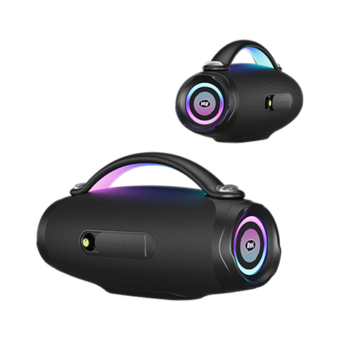 itel IBS-80 Portable Bluetooth Speaker – 120W Max Power, Dual Speakers, RGB Rhythm Lights, 8000mAh Battery, IPX4