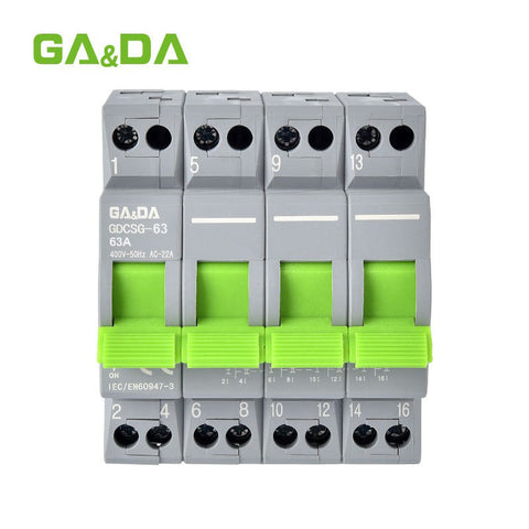 GA&DA GDCSG-63 4P 63A MTS Changeover Switch – Reliable Manual Transfer Switch for Power Control